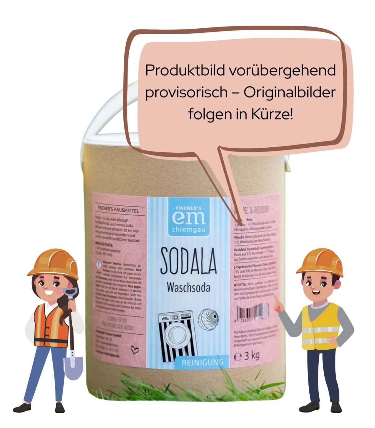 EM-Sodala Waschsoda 3 Kg Pappeimer – Bild 1