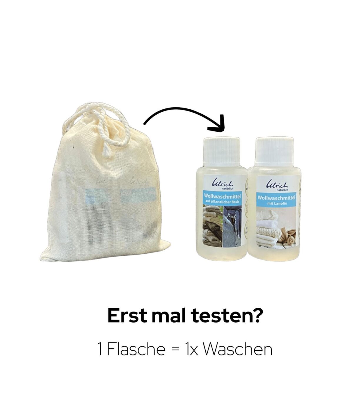 Kennlern-Set: Wollwaschmittel vegan + Lanolin – Bild 1
