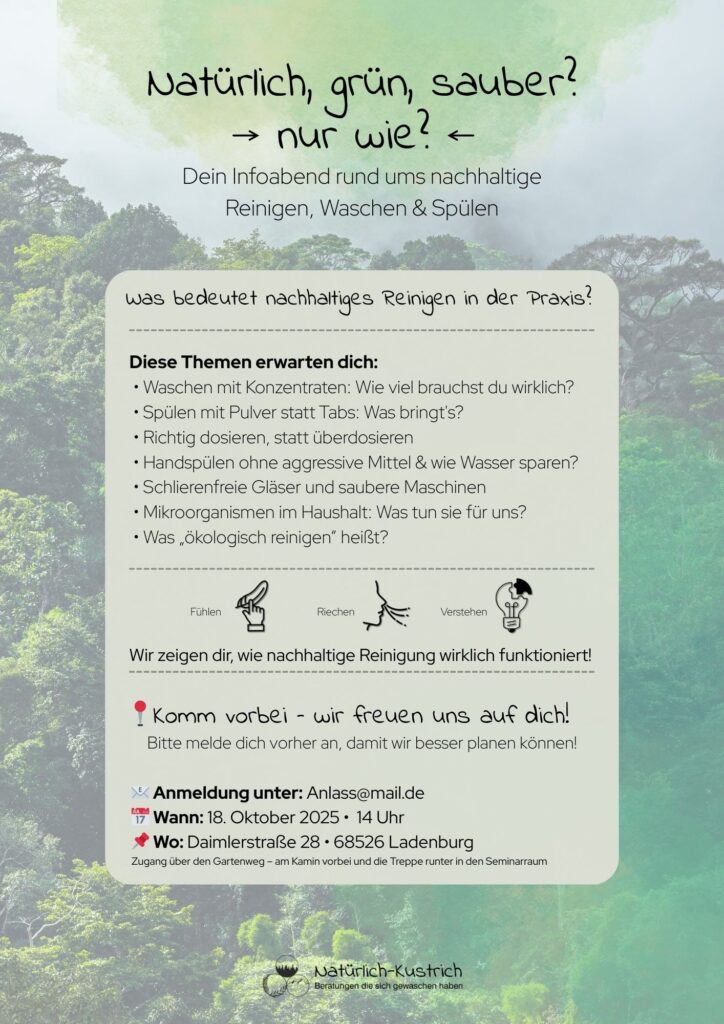 Natuerlich gruen sauber aber wie