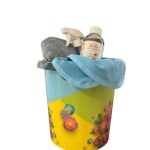 Fenster-Putz-Set: Klarblick (Eimer, Glasreiniger und Fenstertücher)