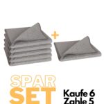 Mikro Antibak Graurand – antibakterielles Microfasertuch – Set