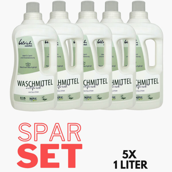 Ulrich nat&uuml;rlich Waschmittel actifresh mit Deo-Effekt 5x 1L